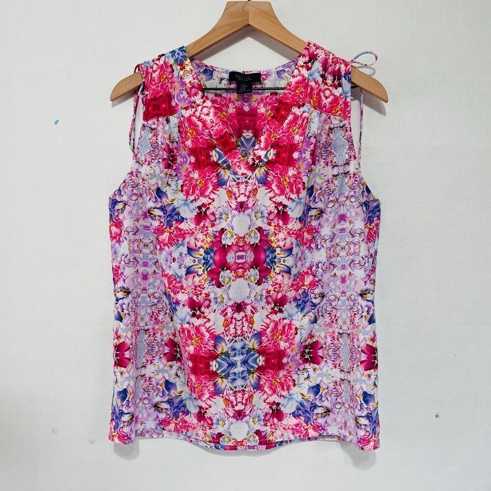 RACHEL Rachel Roy Floral Sleeveless Top Size M